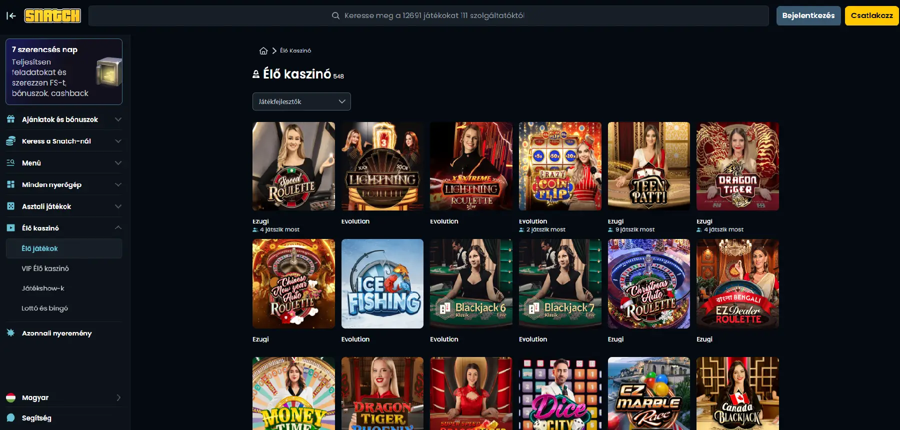 snatchcasino-elo-games